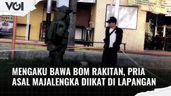 VIDEO: Mengaku Bawa Bom Rakitan, Pria Asal Majalengka Diikat di Lapangan