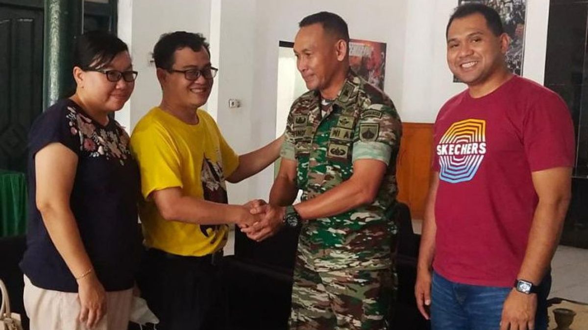 TNI AD成员在路上的争端中展示刺刀 病毒式传播，Kodam IV / Diponegoro：已经和解