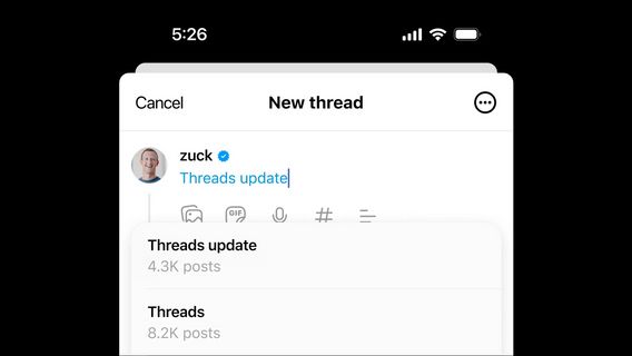 Beda dari yang Lain, Fitur Tagar di Threads Gunakan Sistem Hyperlink