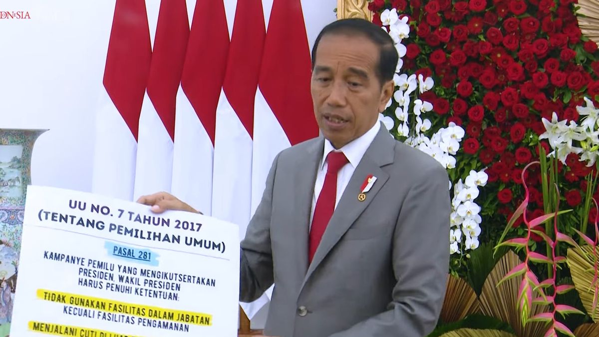 Lire la loi électorale sur le président peut se propager à la campagne, Jokowi: ne vous attrapez nulle part!