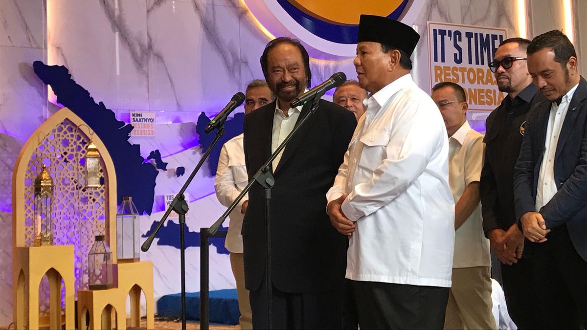 Récue visite de Prabowo jusqu’au titre du tapis rouge, Surya Paloh veut une amitié maintenue après les élections