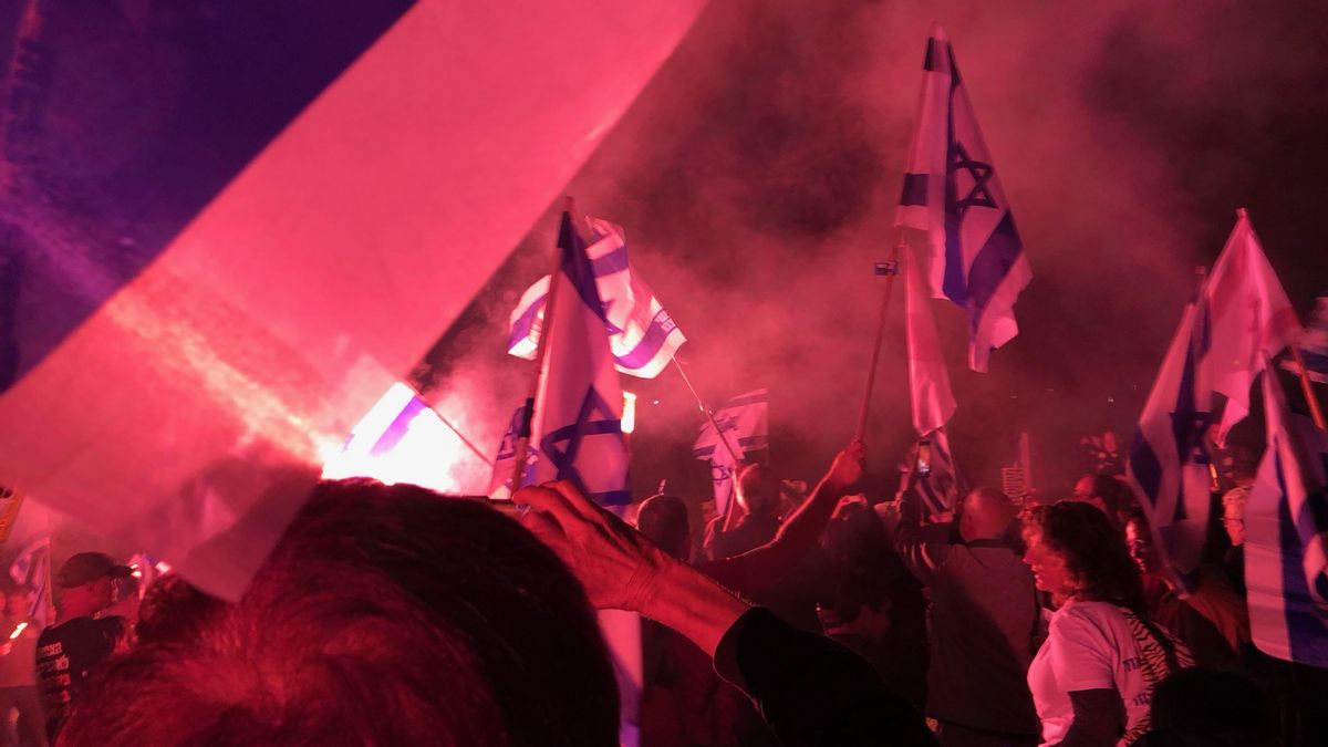 加沙桑德拉家族成员抗议,要求以色列总理内塔尼亚胡辞职