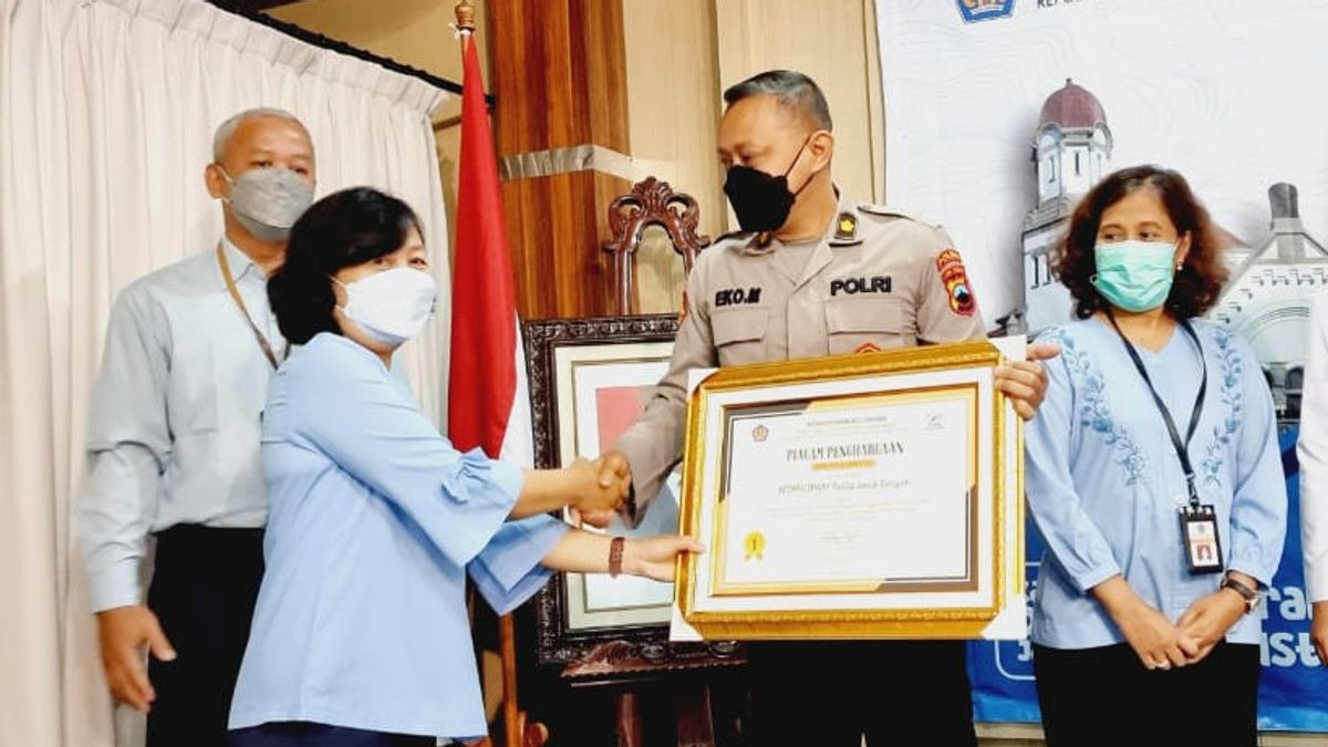 4 Work Unit Of Central Java Regional Police Win Awards In Budget Implementation