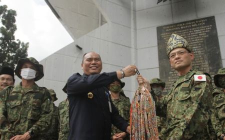 Dipimpin Kolonel Junichi Fuoko, Pasukan Tentara Jepang Kunjungi Monpera di Palembang