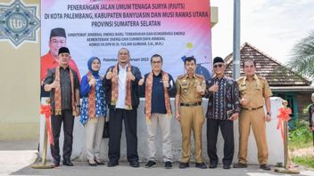 Continue The TS PJU Program, Ministry Of Energy And Mineral Resources Installs Light At 300 Points In South Sumatra