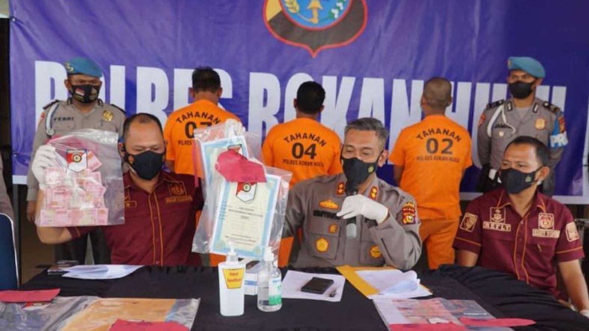 La Police De Riau Rohul Arrête Kades Extorsion IDR 20 Millions