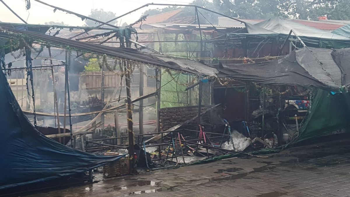 Korsleting Listrik, Warung Jamu dan Toko Mainan di Teluknaga Tangerang Terbakar