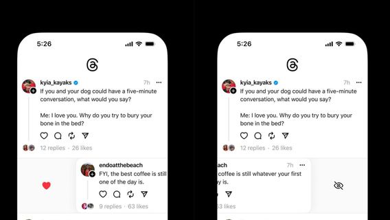 Mark Zuckerberg Umumkan Uji Coba Fitur Anyar Threads, untuk Menyukai Suatu Postingan