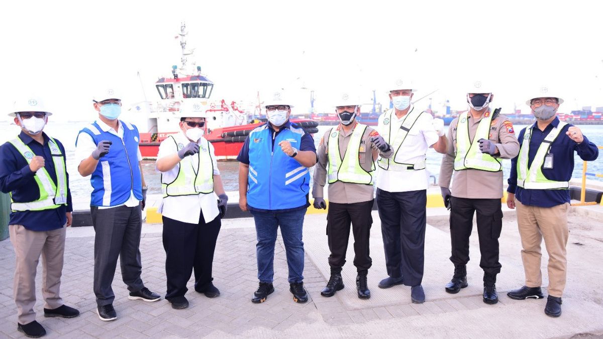 Progres Proyek Perkuatan Struktur Dermaga Terminal Berlian di Tanjung Perak yang Digarap PTPP Sudah Hampir 76 Persen
