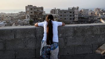 palestinien réfugié par les forces internationales à Gaza