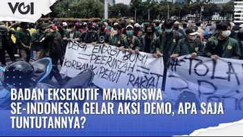 ビデオ:インドネシアの学生執行委員会がデモアクションを開催、要求は何ですか?