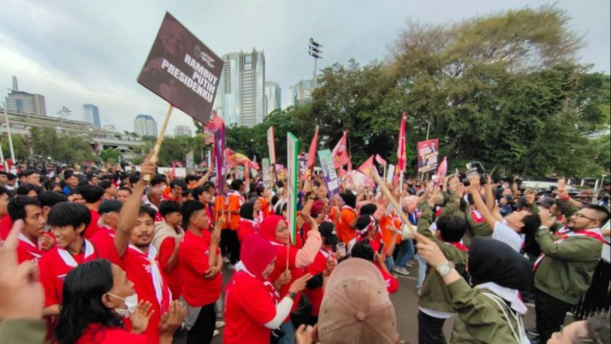 总统候选人辩论:警察禁止大规模支持者Paslon将他们的声音带到Istora Senayan