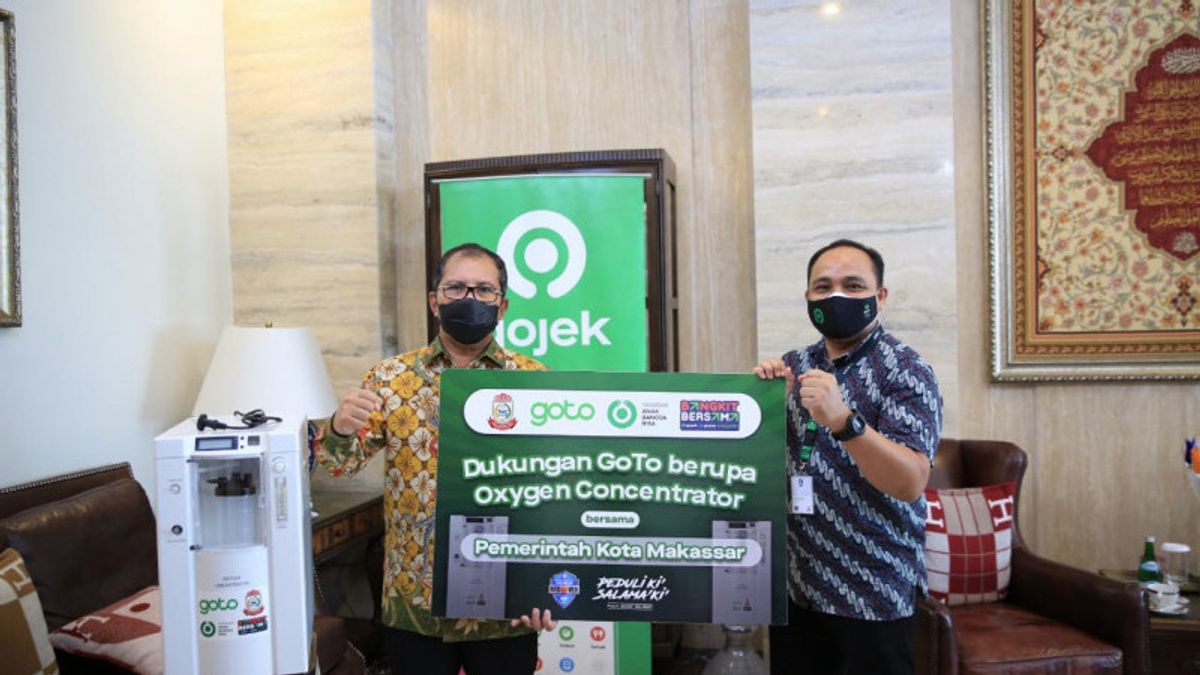 Pemkot Makassar Mendapat Bantuan 15 Unit Oksigen Konsentrator dari Gojek