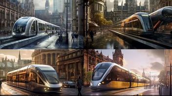 英国的城市在2050年将呈现未来旅游, 根据人工智能想象