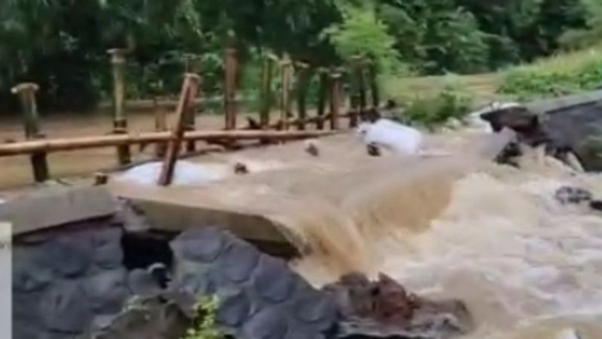 大雨，Kudus的Piji和Dawe河堤防在4点被打破