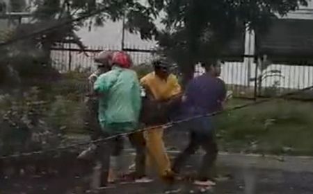 Polisi Tertimpa Pohon Tumbang di Jalan Mataram-Lombok Timur Alami Luka Parah Dirujuk ke RSUP NTB