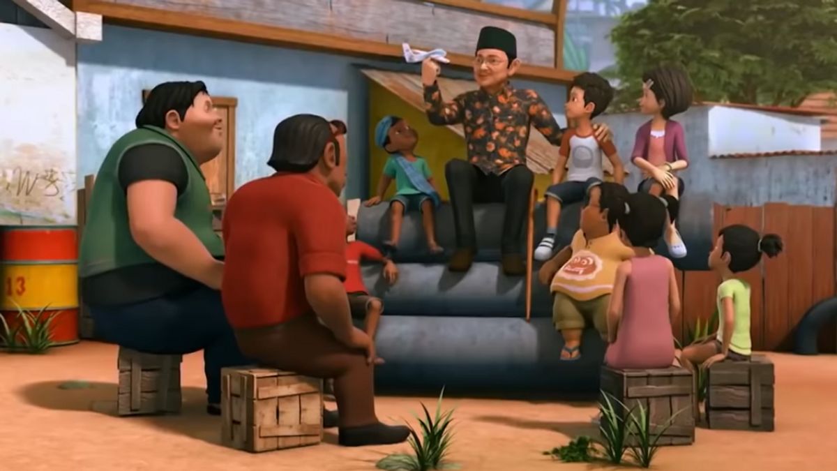 BJ Habibie Is A Voice Filler For The Animated Series Adit Sopo Jarwo In Today's Memory, April 1, 2016