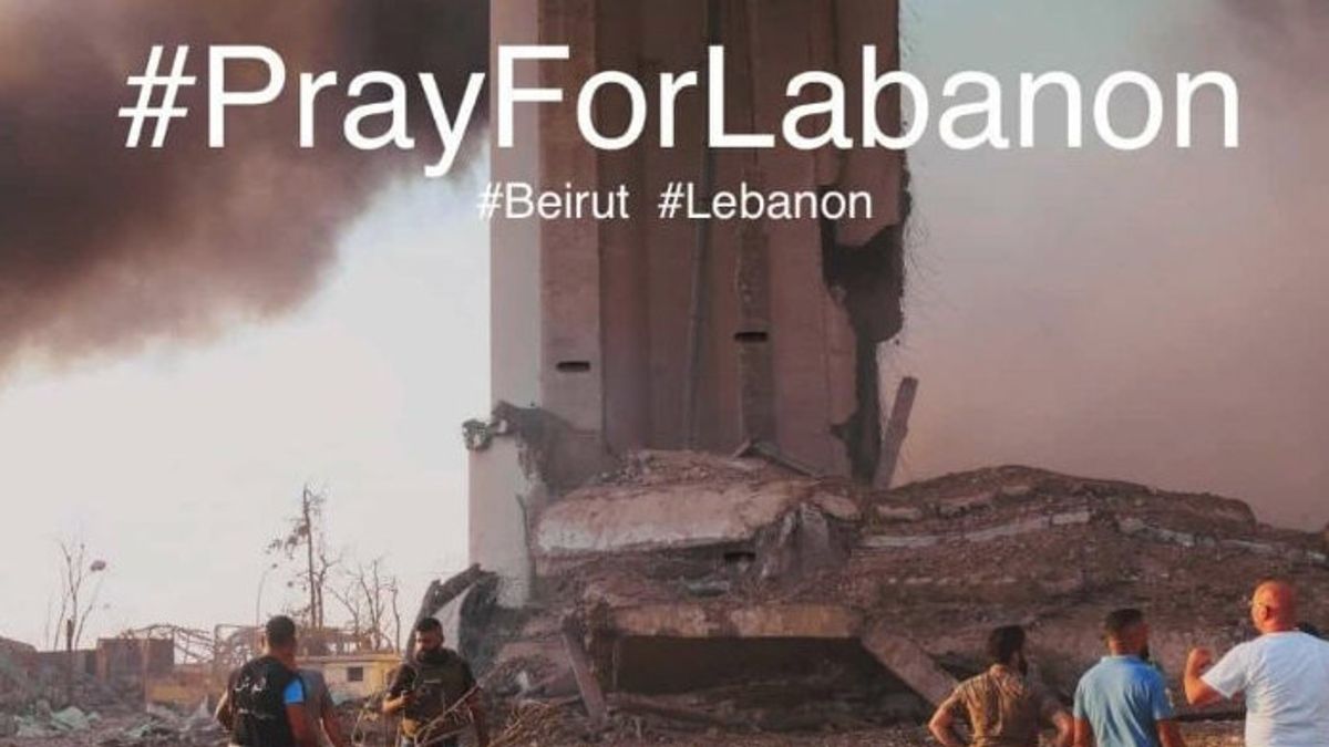 بيغ بانغ في بيروت ، المواطنون يرسلون الصلاة عبر # صلوا من أجل لبنان
