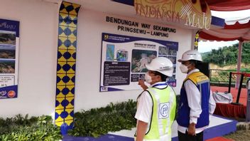 استعرض نائب الرئيس معروف أمين، PTPP Kebut Way Sekampung تطوير السد