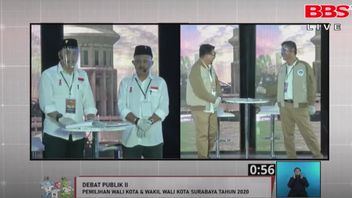 Surabaya Pilkada Debate：Mujiaman Sindir Armudji About'Bemo Destroyed 'にもかかわらずDPRD4回