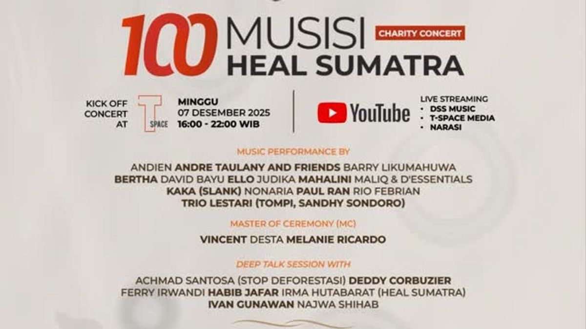 Musisi Lintas Generasi Bersatu dalam Konser Amal untuk Korban Banjir Sumatera