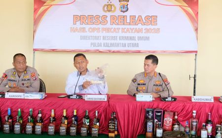 Ratusan Miras Berbagai Merk Disita Polda Kaltara, Hasil Operasi Pekat Kayan