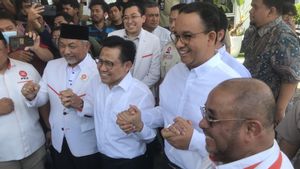 Anies-Cak Imin Kompak Datang Bersama ke Kantor PKS, Disambut Presiden dan Sekjen