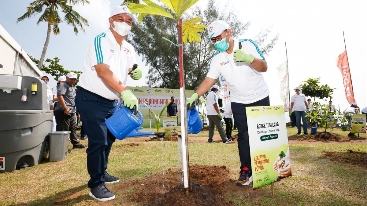 Peringati 20 Tahun Gerakan APU-PPT, BNI dan PPATK Tanam 2.000 Pohon di Anyer