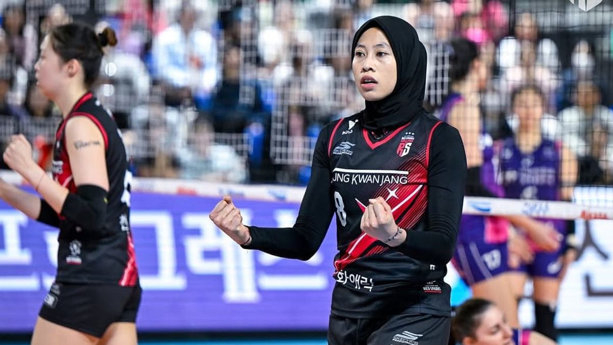 Bertarung Habis-habisan, Megawati Hangestri Pertiwi Antarkan Red Sparks ke Putaran Kelima