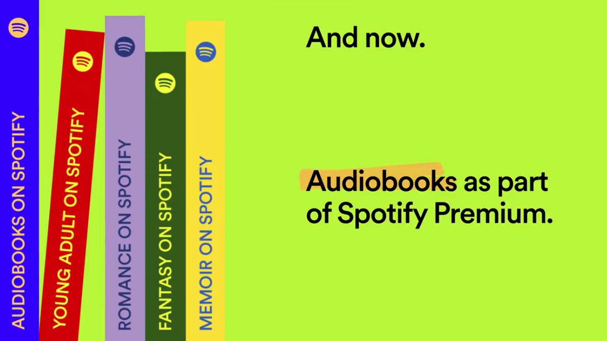 Spotifyはプレミアム加入者に150,000以上のオーディオブックを提供します