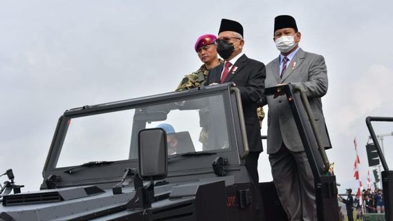 Sampaikan Amanat di Penetapan Komcad TNI, Wapres Ma'ruf Bilang Pertahankan NKRI Tak Melulu Soal Senjata Tapi...