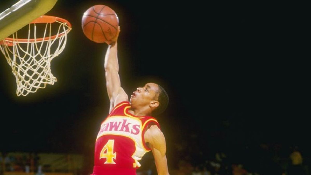 Spud Webb, The Dwarf Basketball Conquer The Giants In The NBA Slam Dunk Contest February 8, 1986