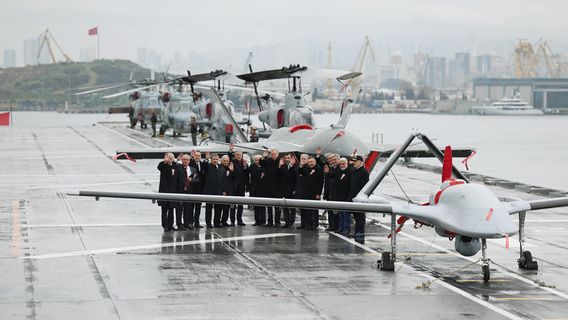 Turki Resmi Operasionalkan TCG Anadolu, Presiden Erdogan: Kapal Induk Drone Pertama di Dunia, Perkuat Posisi Negara Kami 