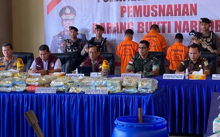 Polda Kaltara Musnahkan 74,9 Kilogram Sabu