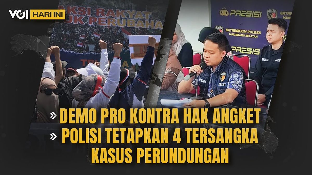 VIDEO VOI Today: Pro-Contra-Angkat Demonstration, Police Name 4 Suspects In The BS SMA Bullying Case
