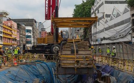 Pembangunan Jalur MRT Fase 2A Segmen Bundaran HI-Harmoni Capai 45,5 Persen