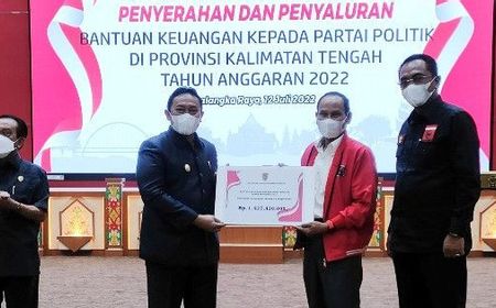 Pemprov Kalteng Kasih Bantuan Keuangan untuk Parpol, PDIP Terbesar dan Hanura Paling Kecil