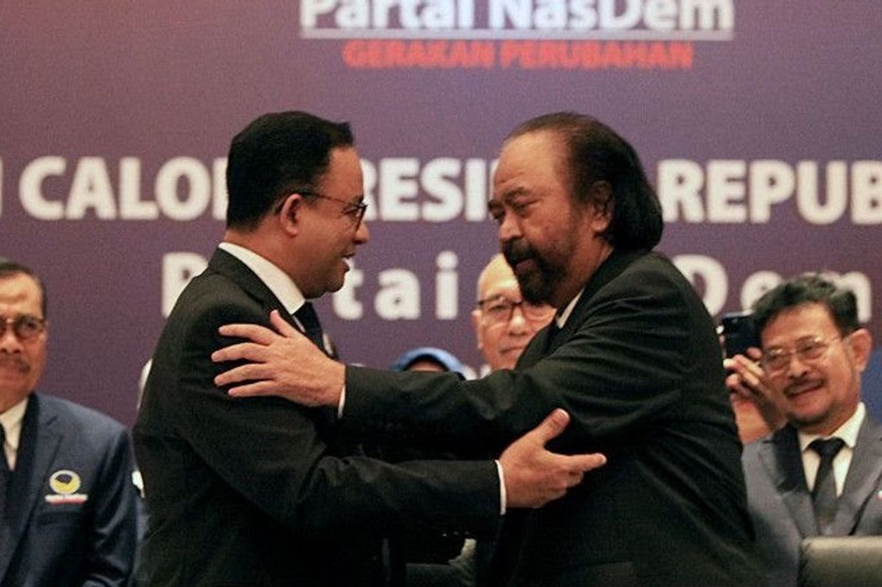 Anies Baswedan与他的Capres合作,但根据SMRC的调查,NasDem的可选举性已经下降