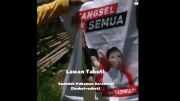 Muhammad-Saraswati Couple N’a Pas Signalé L’incident De Destruction De Bannières De Campagne à Bawaslu Tangsel