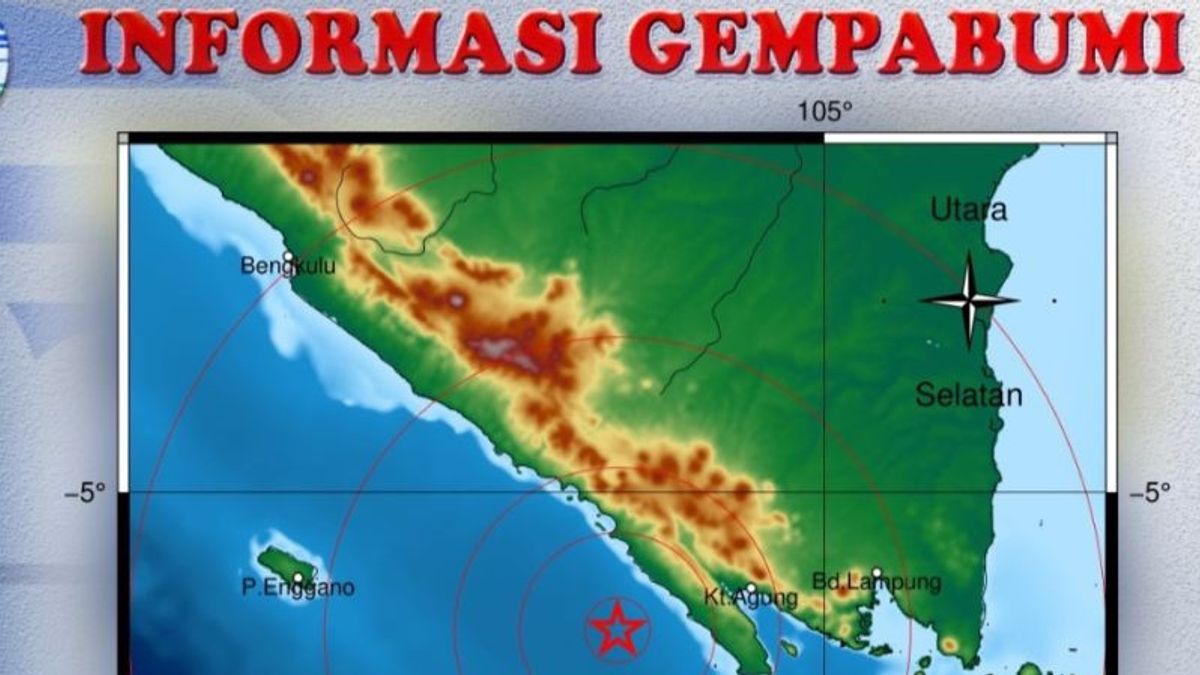 An Earthquake With A Magnitude Of 4.7 Guncang, West Coast Of Lampung Regency, Vibrations Feels Strong Enough