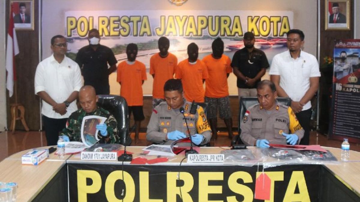 The Action Of Rusuh Bakar-bakar Ruko Until The Korem Waena Jayapura Health Facilities Has Been Planned For These 4 Perpetrators