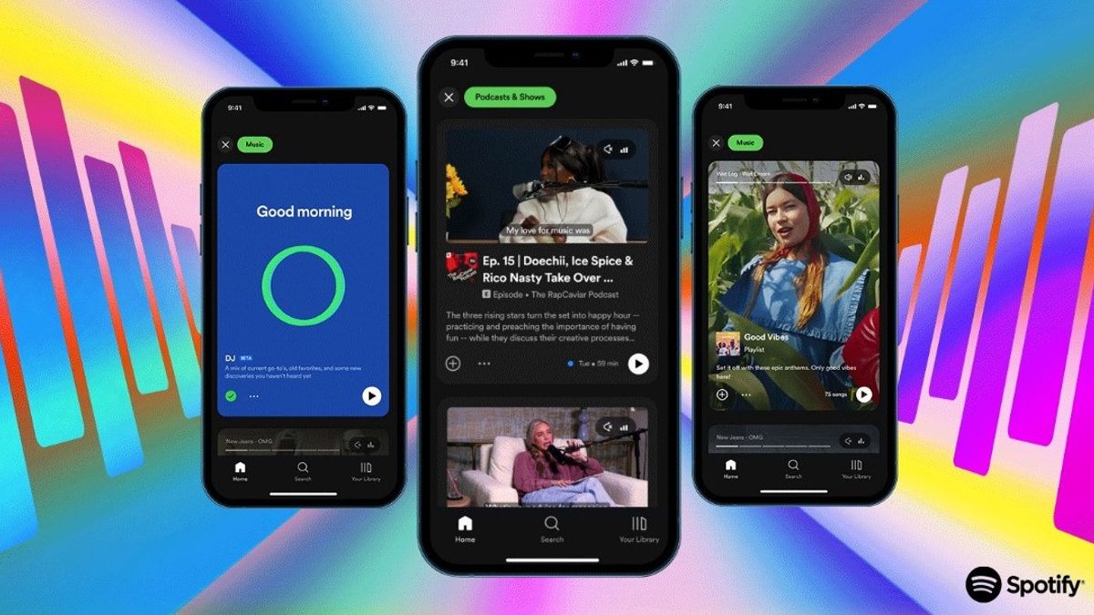 Spotifyが新しいTikTokのようなプレビューフィードの展開を開始