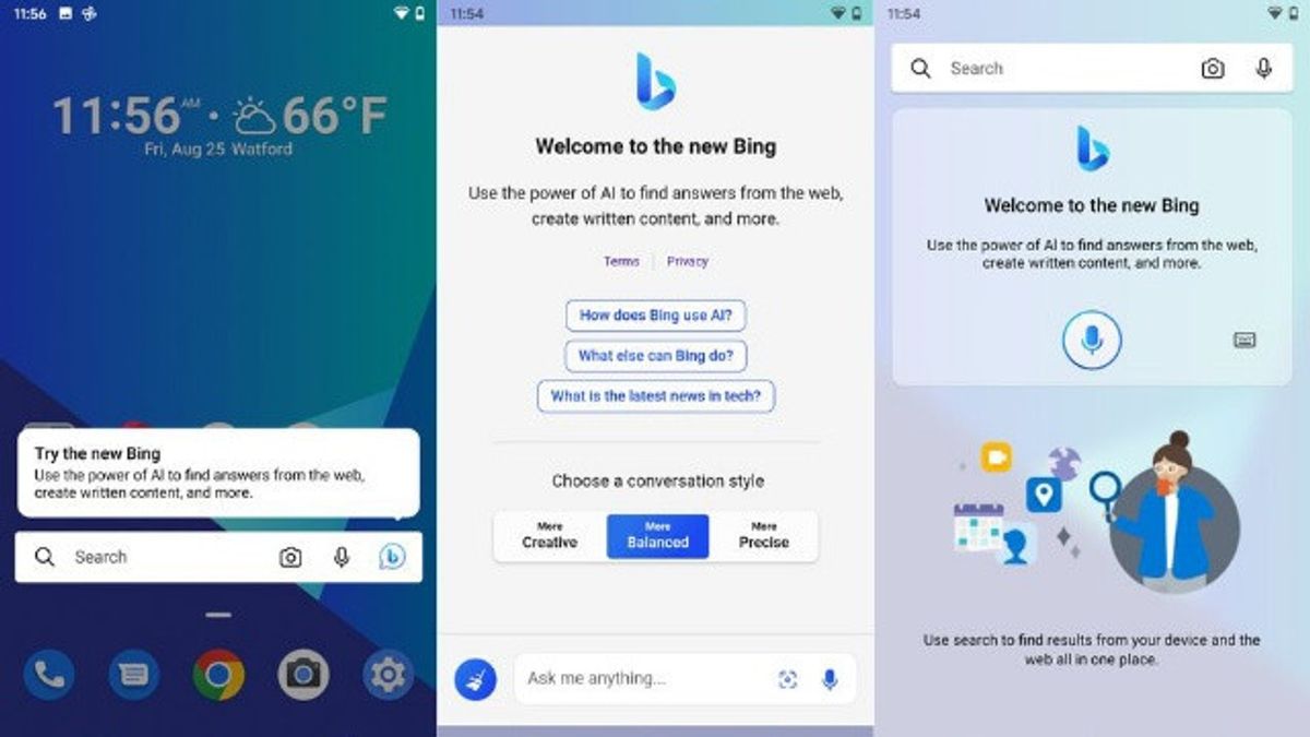 Microsoft Integrasikan Bing Chat di Launcher untuk Android