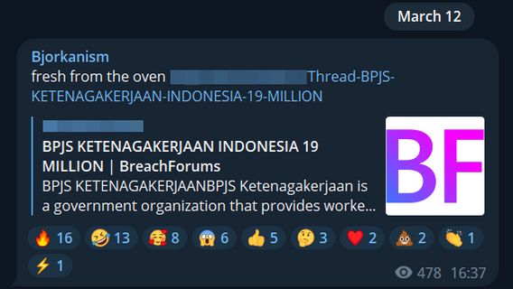 BPJS Ketenagakerjaan Konfirmasi Data yang Didapat Bjorka Bukan Milik Mereka!