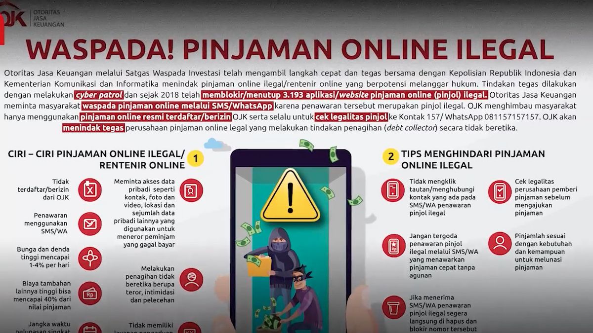 VIDEO: Thousands Of Illegal Loans Are Blocked By OJK, Some Are Criminalized