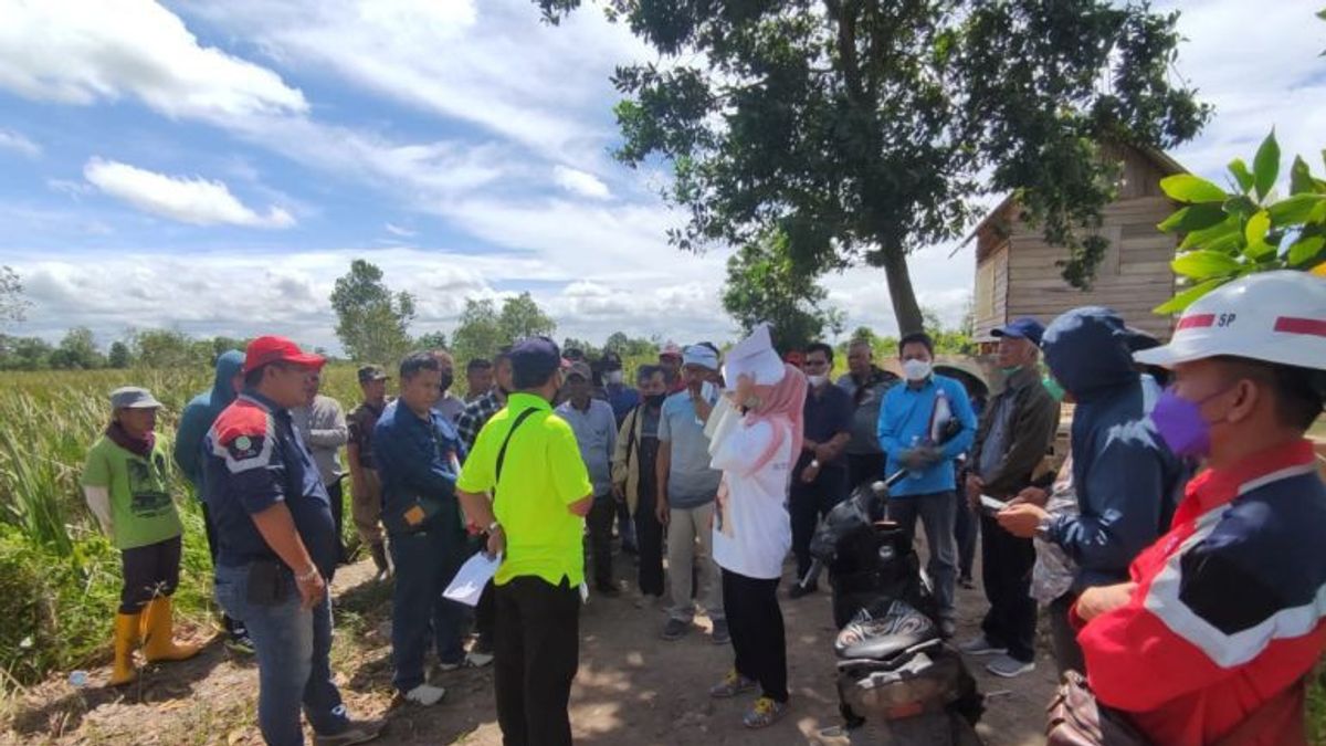 PN Palembang تعقد جلسة ميدانية للنزاع على الأراضي في قرية Soak Batok