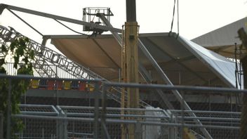 The Roof Of The Spectator Stands For The Formula E Circuit Collapses, Sahroni: Under Construction, It Will Be Finished Tomorrow
