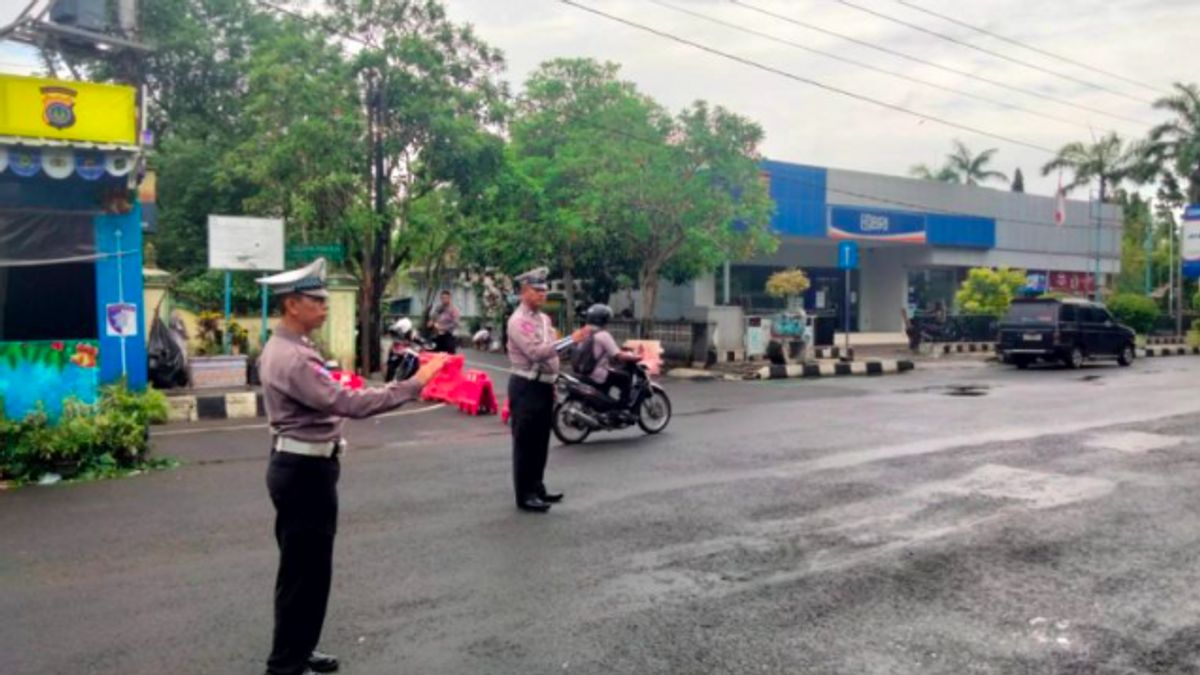 Ahead Of The Substitution Of The Year, The Kulon Progo Police Prepared Traffic Engineering