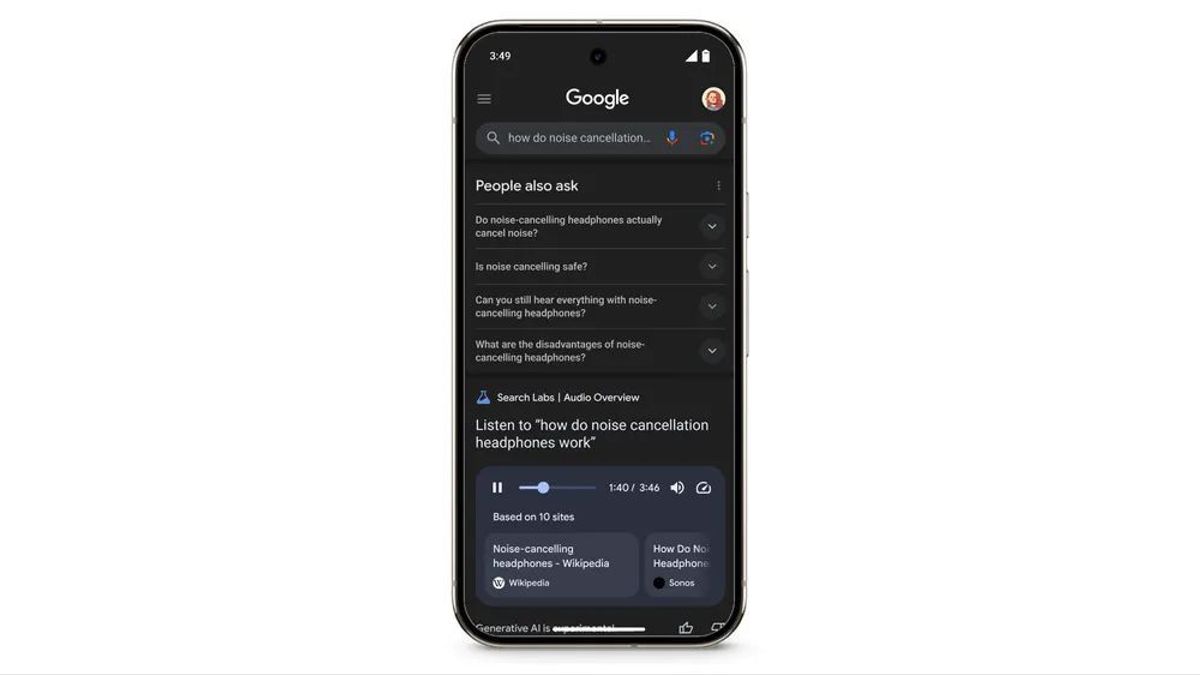 Google Tests Audio Overview, Search Summary Feature With Gemini AI Support