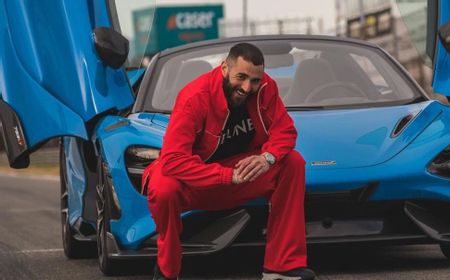 Wow! Benzema Kebut-kebutan 270 Km/Jam dengan McLaren 765LT Spider di Sirkuit Madrid